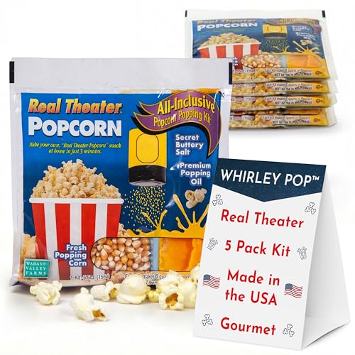 Wabash Valley Farms Real Theatre Popcorn Packs - Gourmet Kernel Kit for Popcorn Machines, Stovetop Poppers, and At-Home Movie Night Snacking - Perfect