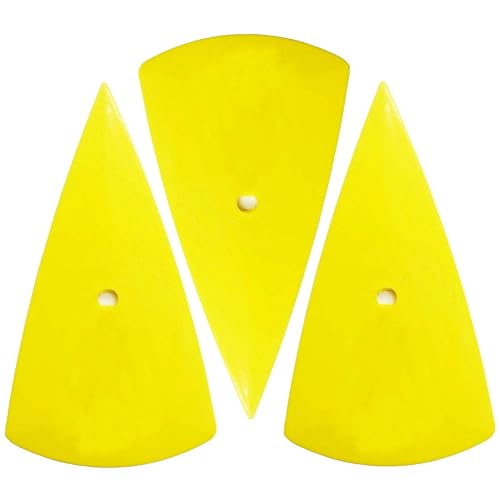 SYTASOO 3PCS Contour Squeegee for Vinyl Wraps & Decals Scraper Triangle Pointed Sharp Bubble Scraper Corner Reach Tools Fine-Edge Detailer Hand Tool