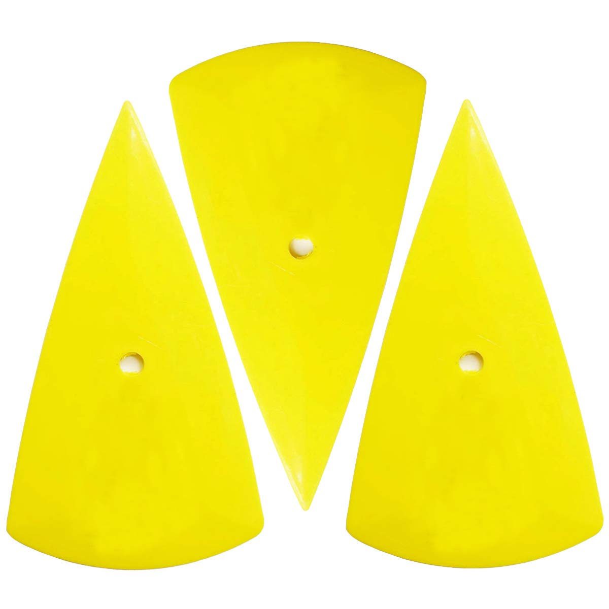 SYTASOO 3PCS Contour Squeegee for Vinyl Wraps & Decals Scraper Triangle Pointed Sharp Bubble Scraper Corner Reach Tools Fine-Edge Detailer Hand Tool