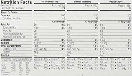 Kellogg's Poptarts Frosted Toasters, 24-Strawberry, 12-Blueberry and 12-Cherry, 88 ounce