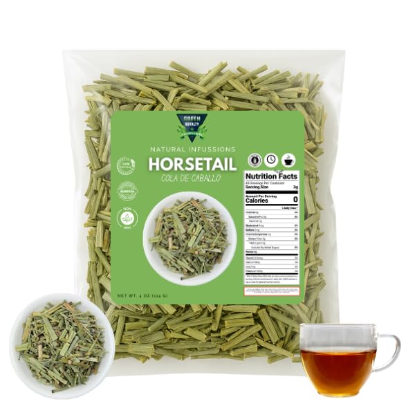 Cola de Caballo Herbal Tea - 4 oz (113 g) - 100% Natural Horsetail Loose Leaf Tea (Shave Grass) - Traditional Mexican Remedy - Caffeine-Free, Vegan