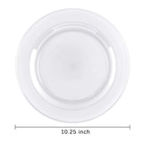 bUCLA 100Pieces Clear Plastic Plates -10.25inch Disposable Dinner Plates- Premium Weddings& Party Plates