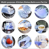 Yinceber Silicone Dishwashing Gloves, Pet Grooming Rubber Scrubbing Gloves for Dishes, Sponge Wash Cleaning Glove with Scrubbers for Housework