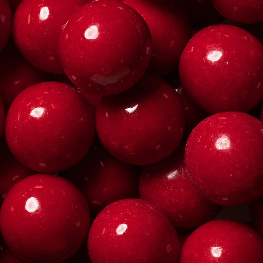 Color It Candy Red 1 inch Gumballs 14 Ounce Stand Up Bag - Perfect For Table Centerpieces, Weddings, Birthdays, Candy Buffets, & Party Favors.