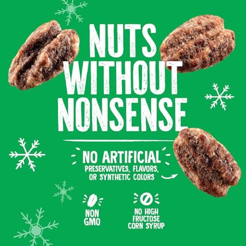 Emerald Nuts Cinnamon Toffee Pecans (1-Pack) | 5oz Resealable Bag | Kosher Dairy Certified, Non-GMO, Contains No Artificial Preservatives, Flavors or