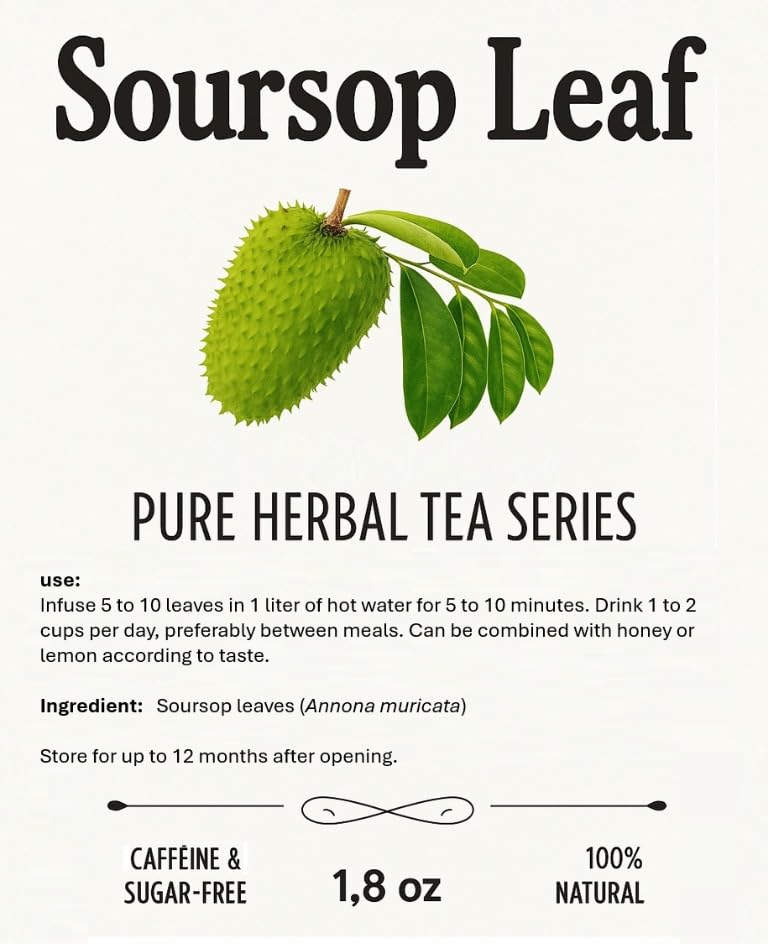 Soursop Leaves Graviola - Premium Dried Herbal Tea Leaves | Annona Muricata | Natural Wellness Infusion