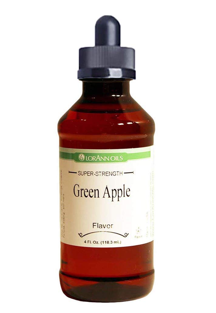 LorAnn Green Apple SS Flavor, 4 ounce bottle - Includes a threaded Glass Dropper