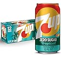 7UP Tropical Zero Sugar Soda, 12 fl oz cans, 12 pack