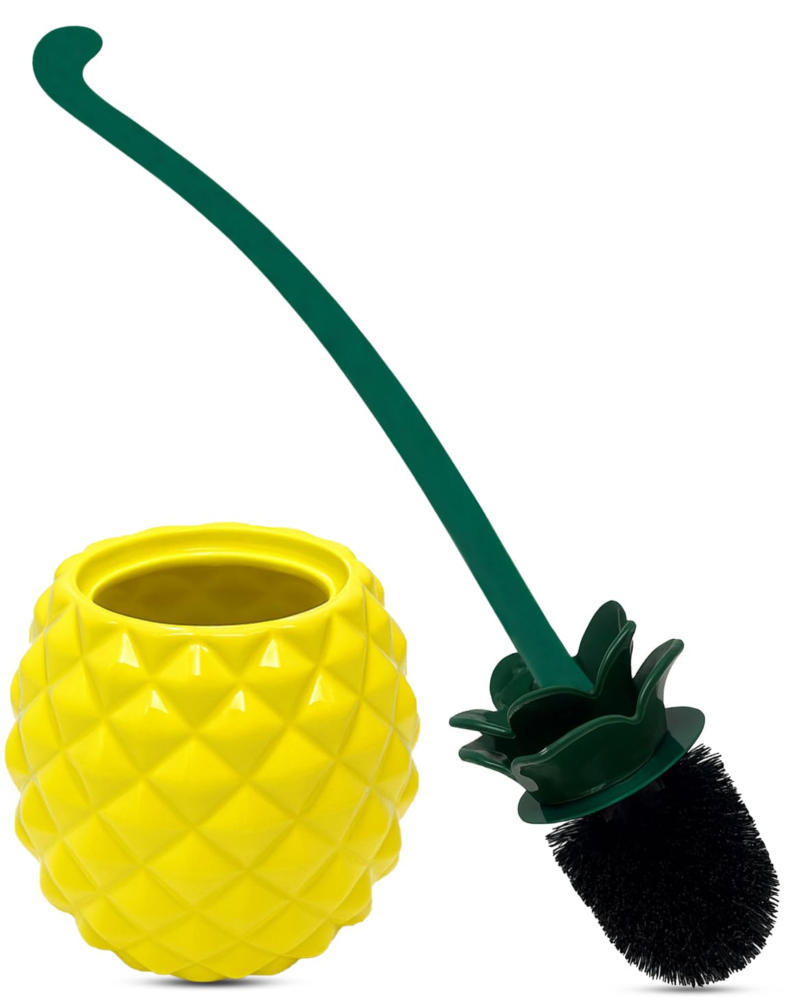 Deep & Sturdy Toilet Bowl Brush with Holder - Pineapple Bowl Brush - Durable Scrubbing - Toilet Cleaners - Household Essentials - Bathroom Cleaner