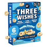 Three Wishes Grain-Free Protein Breakfast Cereal - 8g Protein and 3g Fiber - Healthy, Low-Sugar Breakfast Cereal, Gluten Free, Vegan-Friendly, Non-GMO