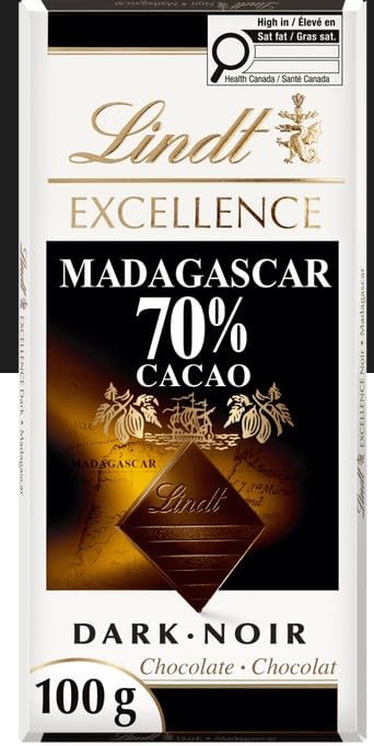 LINDT EXCELLENCE Chocolate Bars 100g (ARILON PACK VARIETIES) (2pack, MADAGASCAR 70%)