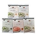 A Blend Above Best Sellers Dip Mix 5 Pack Includes Roasted Garlic Parmesan, Maui Onion, Garlic Bacon Ranch, Spicy Garlic, and Spinach Artichoke