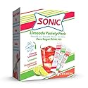 Sonic Singles To Go Limeade Variety Pack, Watertok Powdered Drink Mix, Includes 3 Flavors, Limeade, Cherry Limeade, Strawberry Limeade, 1 Box (30