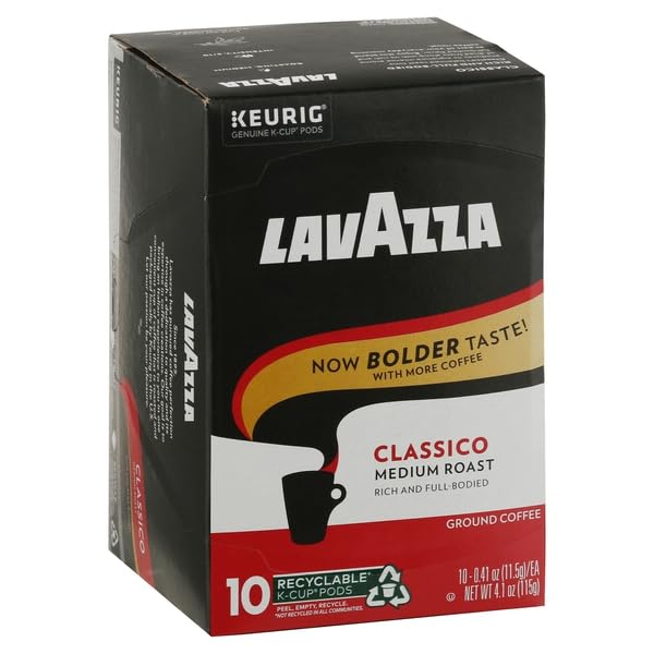 Lavazza Classico Single-Serve Coffee K-Cup® Pods for Keurig® Brewer, Medium Roast,100% Arabica, Value Pack, Full bodied medium roast with rich flavor