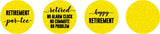 Darling Souvenir 190 Pcs New Beginnings Yellow Chocolate Drop Stickers - Mini Candy Wrappers for Retirement Party, Office Send-Off, and Career