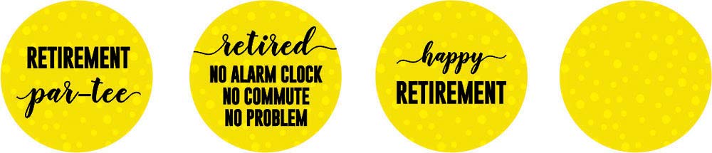 Darling Souvenir 190 Pcs New Beginnings Yellow Chocolate Drop Stickers - Mini Candy Wrappers for Retirement Party, Office Send-Off, and Career