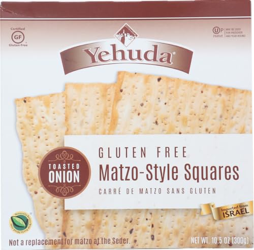 Yehuda Matzos Toasted Onion, Gluten Free 10.5oz (Pack of 3) by Yehuda Matzoh