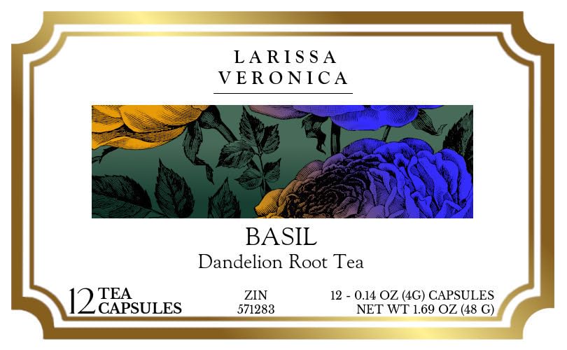 Basil Dandelion Root Tea (Single Serve K-Cup Pods) (12 pods, ZIN: 571283) - 2 Pack