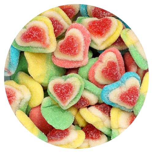 Triple Heart Candy Gummies, 1 Pound Bulk Bag, Heart Candy, Valentines Candy, The Hampton Candy Company