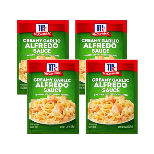 McCormick Creamy Garlic Alfredo Sauce Mix,1.25 oz Packets (Pack of 4)