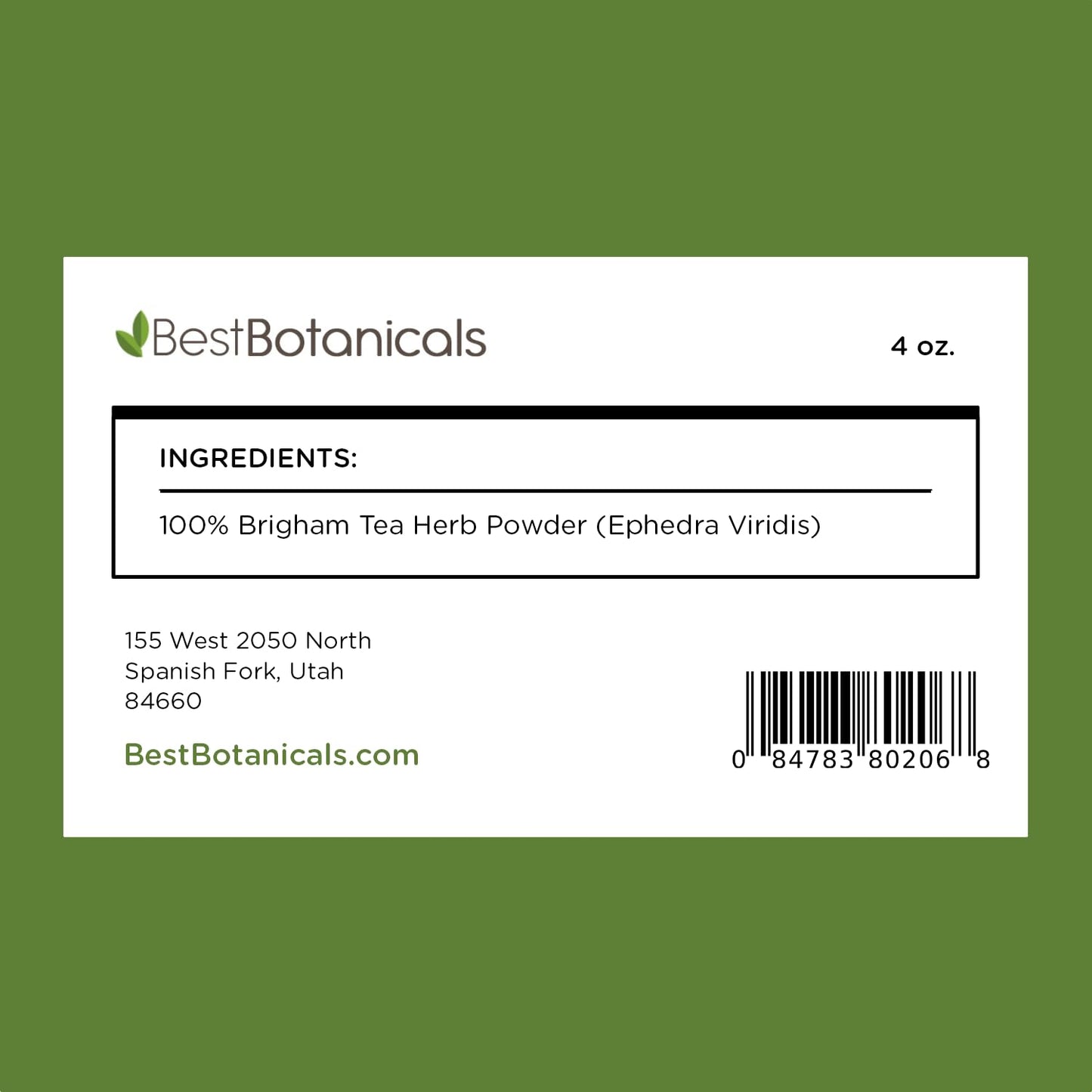 Best Botanicals Brigham Tea Herb Powder 4 oz.