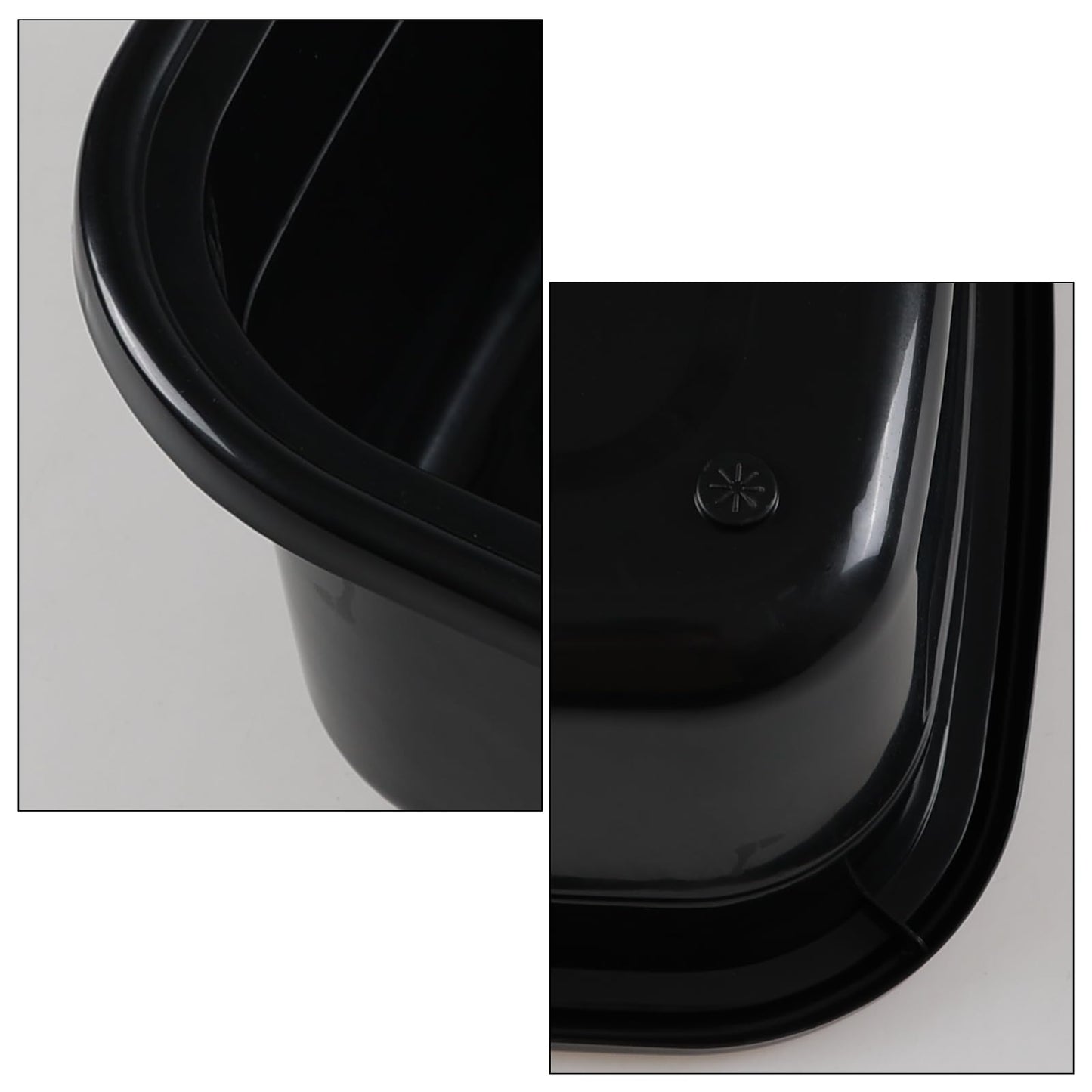 Taysisiter 18 Quart Plastic Rectangular Dish Pan, Black Washing Basin, 2 Packs
