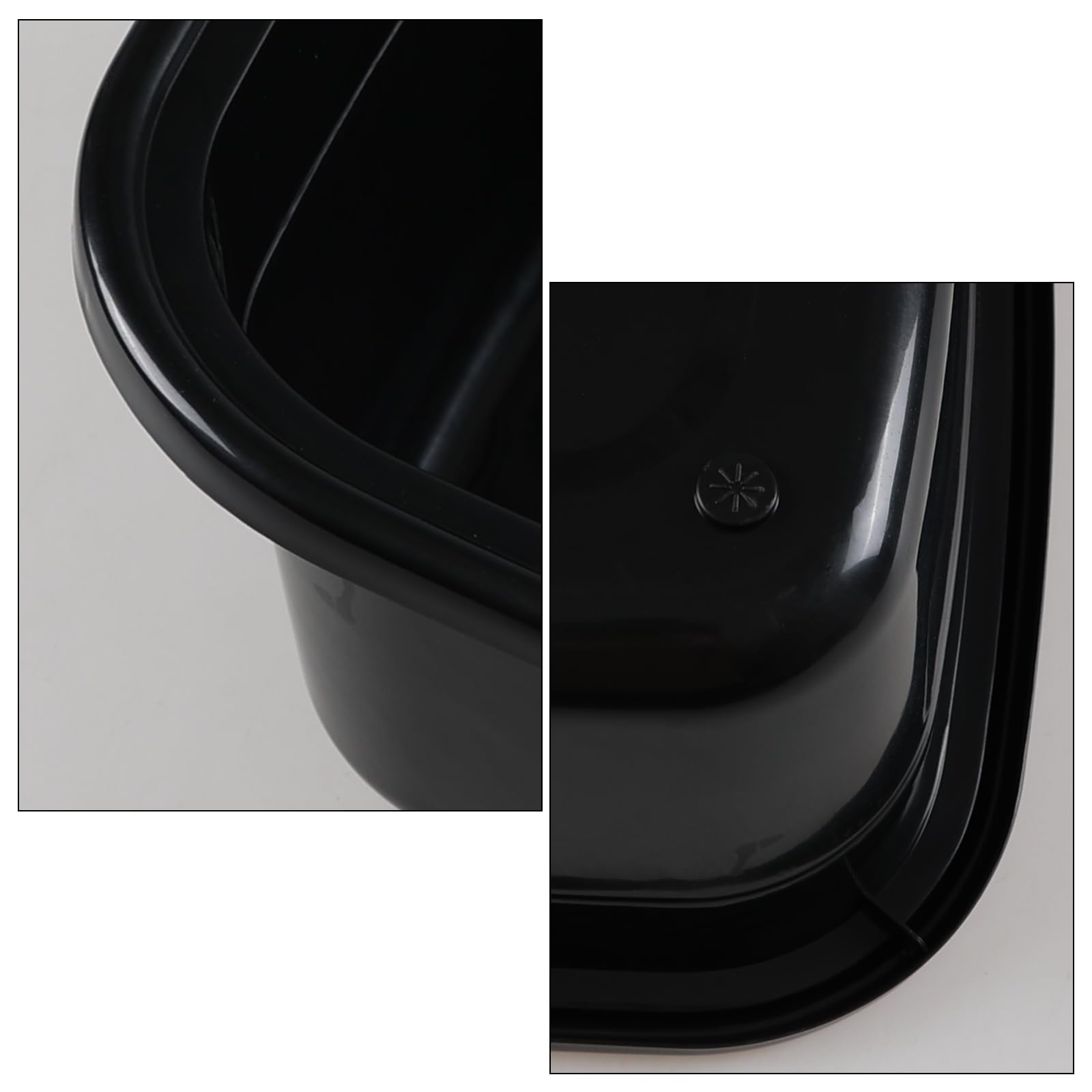 Taysisiter 18 Quart Plastic Rectangular Dish Pan, Black Washing Basin, 2 Packs