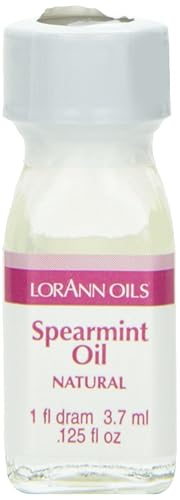LorAnn Spearmint Oil SS Natrual Flavor, 1 dram bottle (.0125 fl oz - 3.7ml - 1 teaspoon)- 12 pack