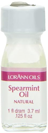 LorAnn Spearmint Oil SS Natrual Flavor, 1 dram bottle (.0125 fl oz - 3.7ml - 1 teaspoon)- 12 pack