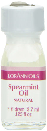 LorAnn Spearmint Oil SS Natrual Flavor, 1 dram bottle (.0125 fl oz - 3.7ml - 1 teaspoon)- 12 pack