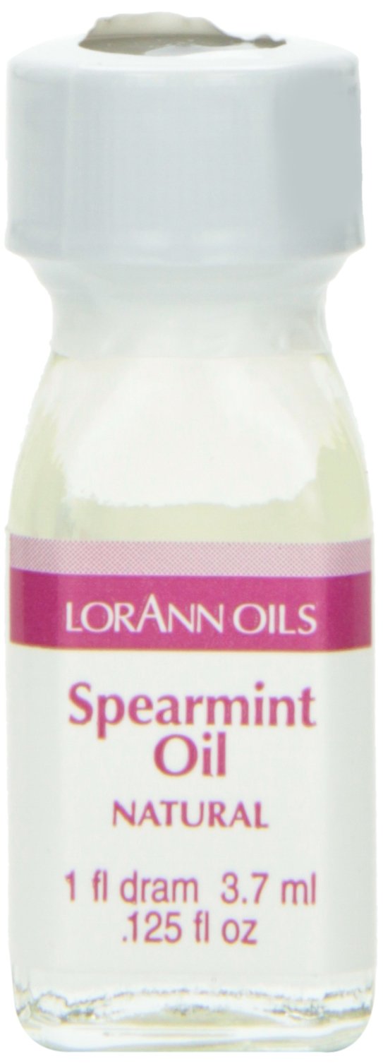 LorAnn Spearmint Oil SS Natrual Flavor, 1 dram bottle (.0125 fl oz - 3.7ml - 1 teaspoon)- 12 pack