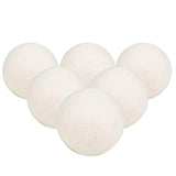 Wool Dryer Balls, 6 Pack Reusable Natural Fabric Softener Ball, Chemical-Free, No Lint, for Baby Clothes, Laundry Balls for Dryer, Anti Static