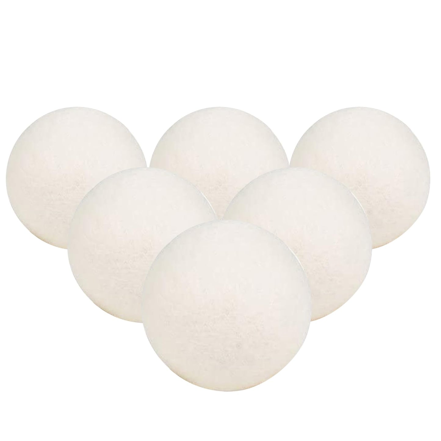 Wool Dryer Balls, 6 Pack Reusable Natural Fabric Softener Ball, Chemical-Free, No Lint, for Baby Clothes, Laundry Balls for Dryer, Anti Static