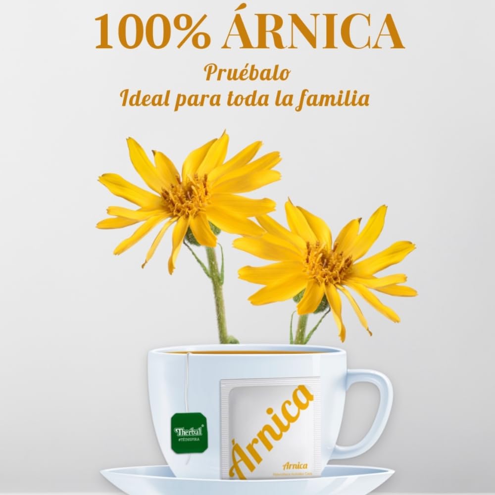 Therbal Árnica Herbal Tea - 25 Tea Bags - 100% Natural Infusion - Caffeine-Free - Heterotheca Inuloides - Aromatic Herbal Blend