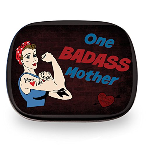 Gears Out Badass Mother Mints Cool Encouragement for Moms Friends Fun Easter Gifts Stocking Stuffers for Women Chocolate Breath Mints Valentine’s Day