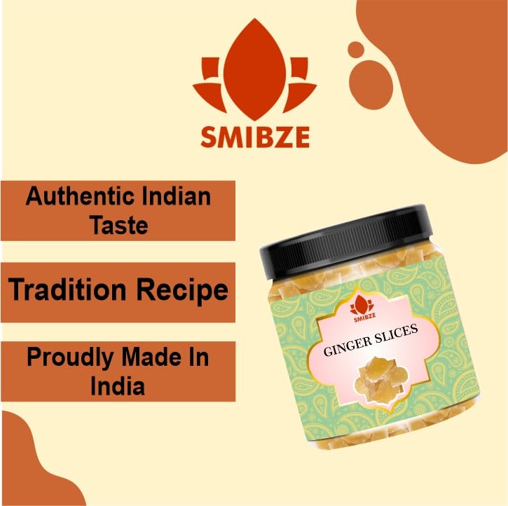 SMIBZE Natural Ginger Slices 100 GM (Pack of 1) SMIBZE