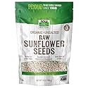 NOW Foods, Certified Organic Sunflower Seeds, Raw and Unsalted, Source of Fiber and Vitamin E, Hulled for Great Taste, Certified Non-GMO, 16-Ounce