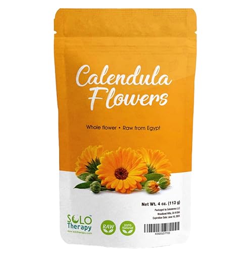 Calendula Flowers | Whole | 4oz Resealable Bag | 100% Raw From Egypt | Flores De Calendula | Herbal Tea