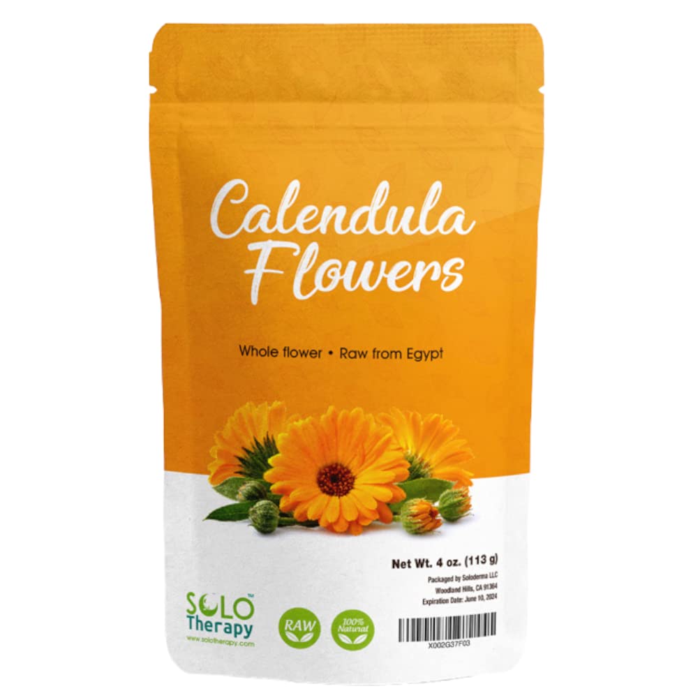 Calendula Flowers | Whole | 4oz Resealable Bag | 100% Raw From Egypt | Flores De Calendula | Herbal Tea