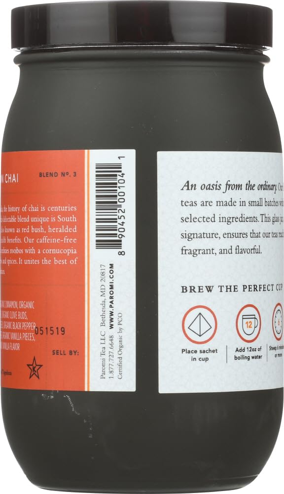 Paromi Tea BCA53412 Cinnamon Chai Tea, 6 x 15 Ct