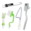 5Pcs Crevice Cleaning Brush Set, Hard Bristle Grout Brush for Window Track, Tile Lines, Sink Corners, Small Gaps, Bottles & Blinds