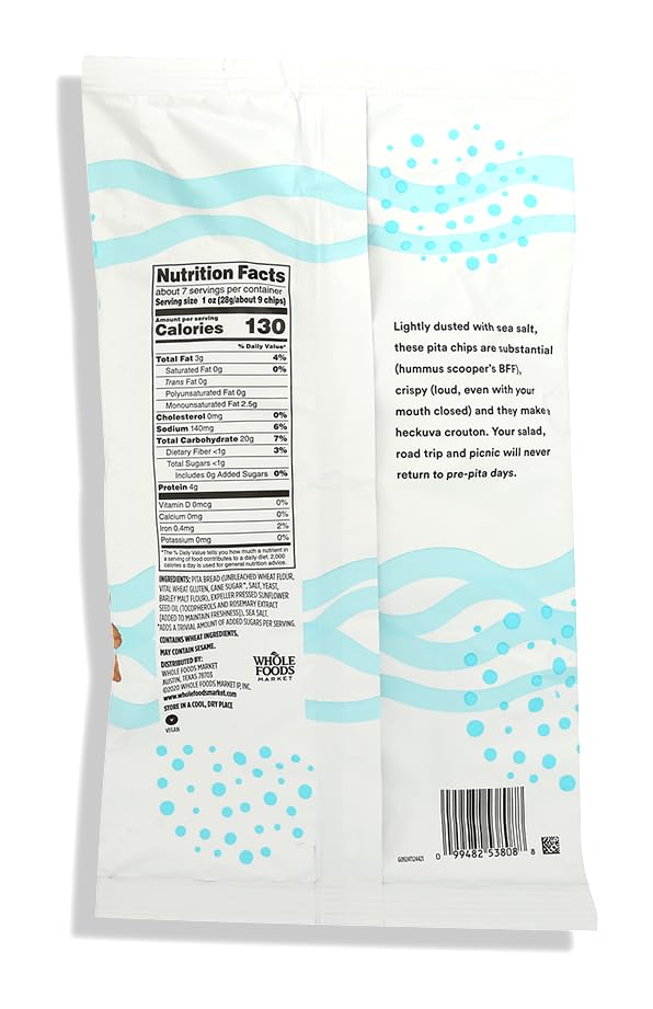 365 by Whole Foods Market Sea Salt Pita Chip, 7.3 OZ