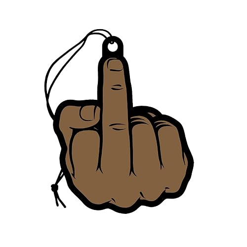 Middle Finger Air Freshener (Brown-colored)