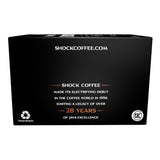 Shock Coffee Espresso 9.5 Single Serve Cups | Extra High Caffeine Strong Coffee | Medium Dark Roast | 10 ct