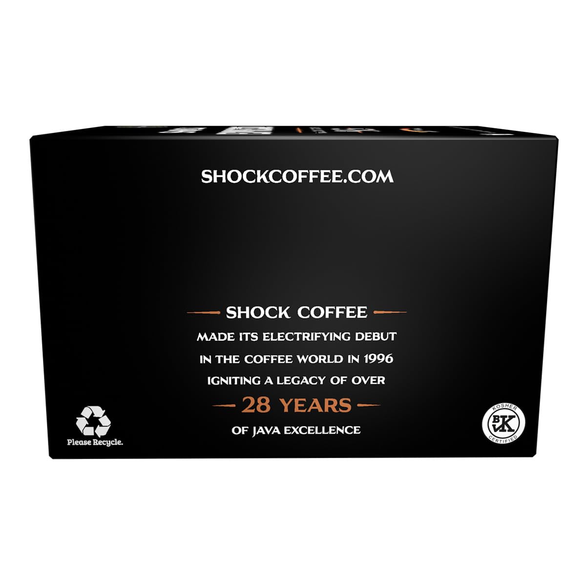 Shock Coffee Espresso 9.5 Single Serve Cups | Extra High Caffeine Strong Coffee | Medium Dark Roast | 10 ct