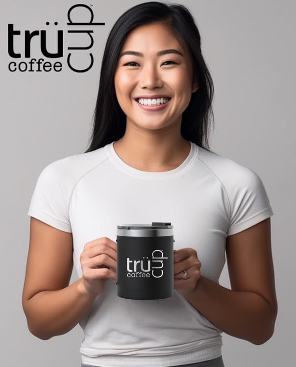 trücup Low Acid Coffee, Whole Bean Coffee Dark Roast 2 LB, Natural Water&Steam Process (60% Less Acid), Smooth Flavor, Stomach-Friendly Rich in