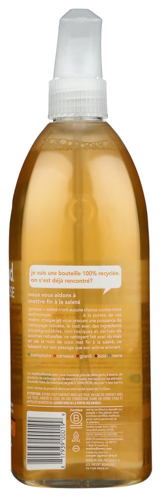 Method Naturally Derived All Purpose Surface Cleaner Spray, Ginger Yuzu, 28 Ounce