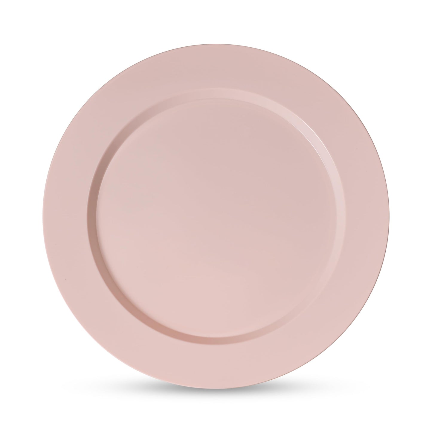 Munfix 100 Pink Plastic Plates Set, 50 Pcs 10 Inch Plastic Dinner Plates and 50 Pcs 7 Inch Plastic Dessert Plates, Elegant Fancy Heavy Duty Disposable