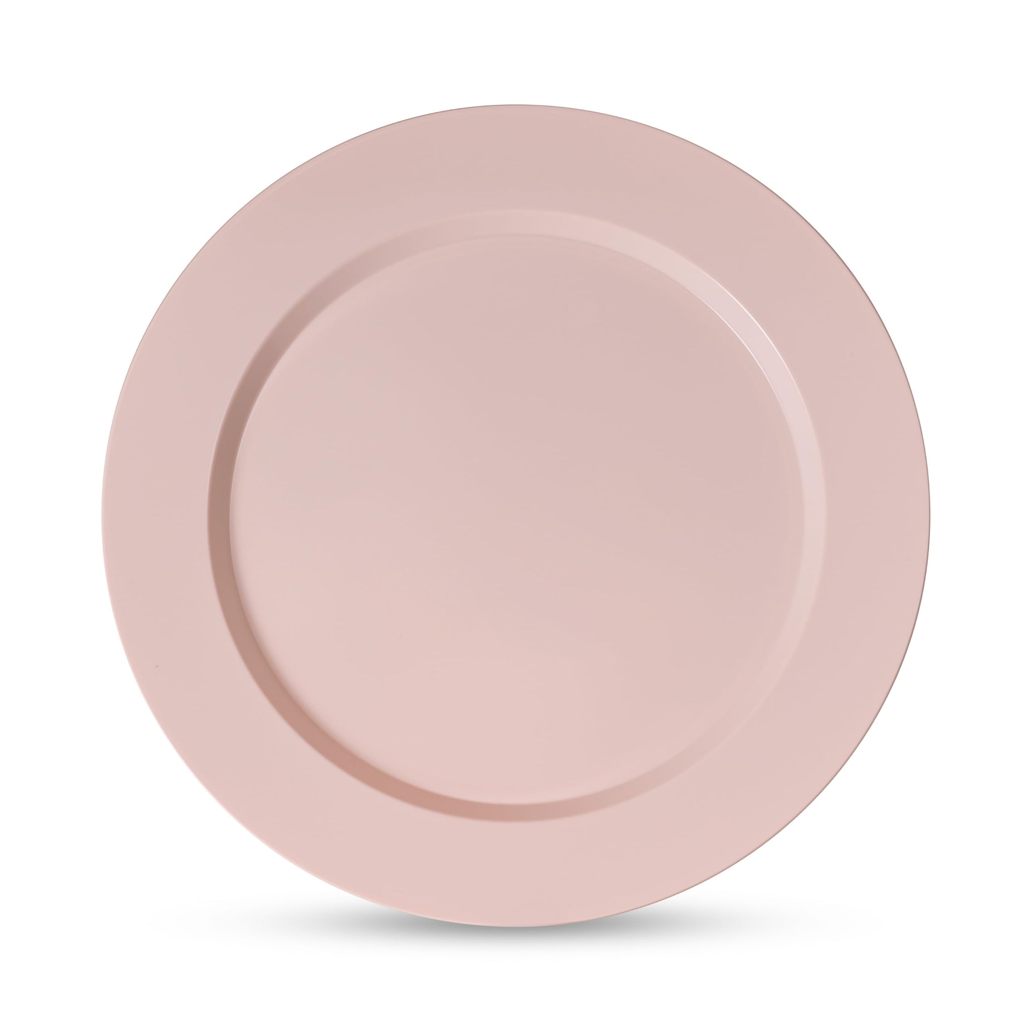 Munfix 100 Pink Plastic Plates Set, 50 Pcs 10 Inch Plastic Dinner Plates and 50 Pcs 7 Inch Plastic Dessert Plates, Elegant Fancy Heavy Duty Disposable