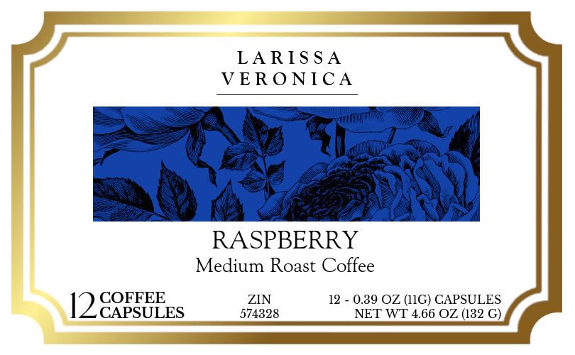 Raspberry Medium Roast Coffee (Single Serve K-Cup Pods) (Gourmet, Naturally Flavored, Whole Coffee Beans) (12 pods, ZIN: 574328) - 2 Pack